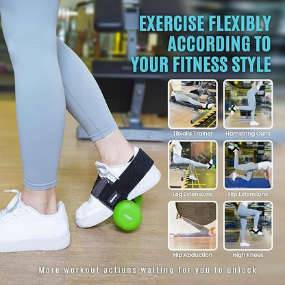 Dumbbell Foot Attachment for Leg Workout, Dumbbell Attachment Straps, Tibialis Trainer, Ankle Straps for Dumbbells, Dumbbell Foot Strap for Weight Lifting,Shin Splint,Hamstring Curls,Leg extensions