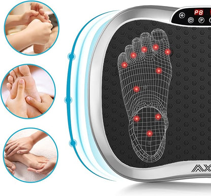AXV Vibration Plate Exercise Machine Whole Body Workout Portable Mini Vibrate Fitness Platform Lymphatic Drainage Machine for Weight Loss Shaping Toning Wellness Home Gyms Workout (Mini)