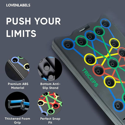 Foldable Push-up Board | Workout Equipment for Strength Training & Bodyweight Exercises | Fitness Equipment for Men & Women | Portable Exercise Equipment for Home Gym & Calisthenics