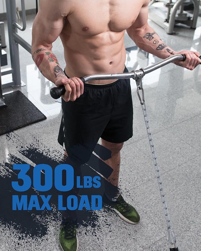 Fitness Extension Chain, 23.6 Inch Gym Weight Lifting Chain Workout Fit for Home Gym, Strength Training, LAT Pull Down - 304 Stainless Steel Cable Machine Extension