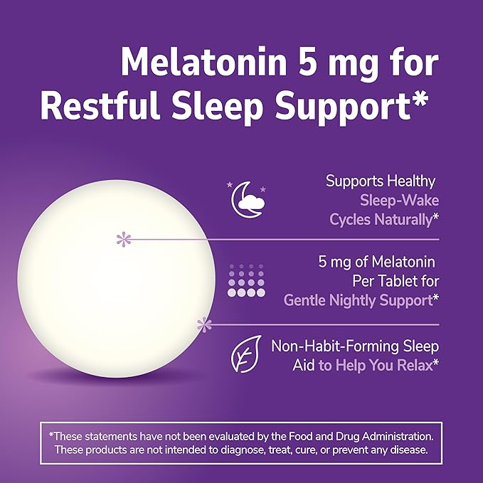 21st Century Melatonin 5 mg Tablets, 120 Count