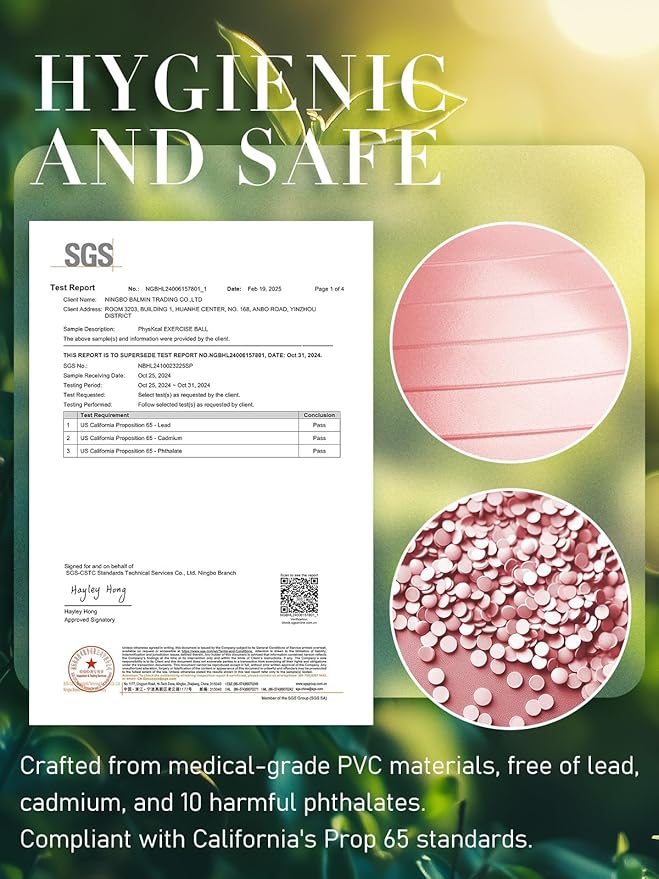 Yoga Ball for Exercise, Pilates Set, 4 Sizes Fitness Ball for Workout, Birthing, Pregnancy, Physical Therapy- Pump Included