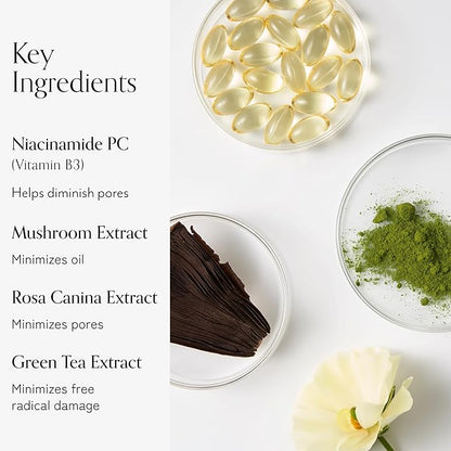 Bliss Niacinamide + Pore Vanish Complex Disappearing Act Serum – With Vitamin B3 + Green Tea - Reduces Pores & Dark Spots - Achieve Glass Skin - Clean, Cruelty-Free - 1 Fl Oz