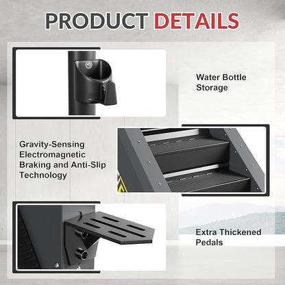 Fitvids Stair Stepper Machine, Commercial Grade Stair Climber with 15 Resistance Levels, Continuous Stair Stepping Machine for Cardio and Lower Body Workouts, LED Screen, Exercise Machine for Home Gym