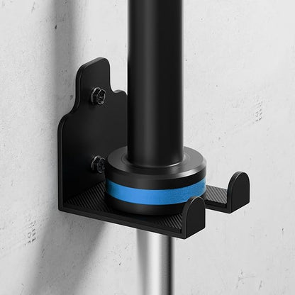 Barbell Wall Holder,Olympic Hanger,Garage Gym Bar Wall Rack,Vertical Barbell Mount Rack,Space Saving Commercial or Home Gym Accessory,Holds Under 33mm Bar Size(Black)