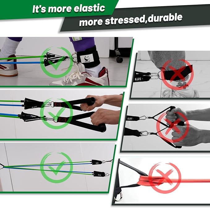 Slim Panda Door Anchor Strap for Resistance Bands, Door Resistance Bands for Workouts, Strength Training, Portable Door Gym Attachment for Home Fitness, Multi Point Anchor Workout Equipment