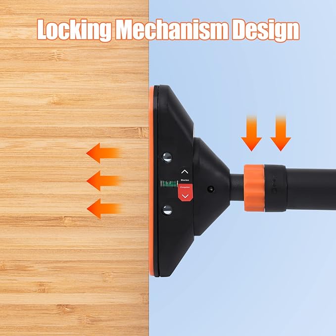 Pull Up Bar for Doorway, Strength Training Pull-up Bars,No Screws Required, Max Load 440 LBS Chin Up Bar With Level Meter and Adjustable Width for Home Gym Upper Body Workout,Orange and Black