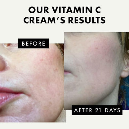 Eclat Skincare Vitamin C Moisturizer for Face with Hyaluronic Acid & Squalane - Face Brightening Cream - Anti Aging, Firming & Hydrating Vitamin C Cream for All Skin Tone 50 ml