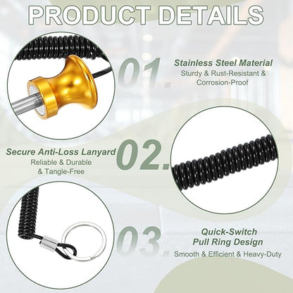 Weight Stack Pin, Weight Gym Pin Strength Training Equipment Replacement with Pull Rope for Home Gym Club