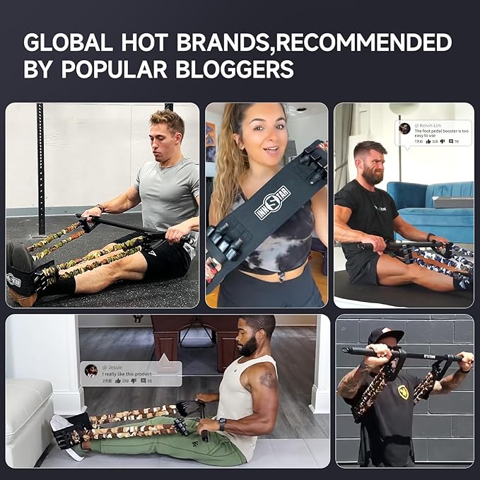 Innstar Multi-Function Resistance Bands for Working Out, Push Up Exercise Bands Resistance Bands Set for Bench Press Gym Equipment, Home Workout, Travel Portable