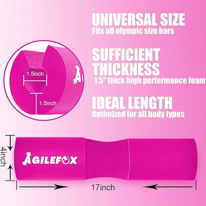 AGILEFOXX Barbell Pad - Squat Pad-Hip Thrust Foam Pad, Comfort & Safety for Strength Training