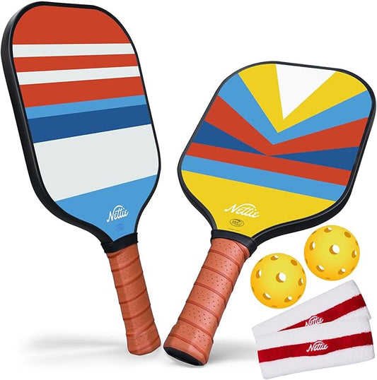 Pickleball Paddles, Carbon Fiber Pickleball Paddles Set of 1/2/4, USAPA Approved 13mm Polymer Core Pickleball Set for Intermediate, Stylish Pickleball Gifts