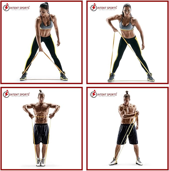 INTENT SPORTS Pull Up Assist Bands – Assistance and Resistance Bands for Pull-Up, Fitness, Body Stretching, Mobility Work, Weightlifting, Heavy Duty - Single/Set – Exercise Videos - eBook!