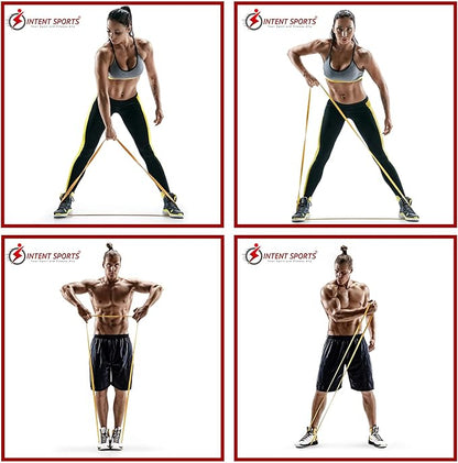 INTENT SPORTS Pull Up Assist Bands – Assistance and Resistance Bands for Pull-Up, Fitness, Body Stretching, Mobility Work, Weightlifting, Heavy Duty - Single/Set – Exercise Videos - eBook!