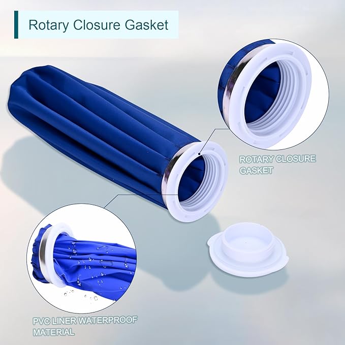 1 PCS Upgrade Ice Pack Injuries Reusable, 9in Ice Bags Hot Water for Injuries, Soothe Pain and Stay Cool, Old School Style and Traditional Ice Packs, Versatile and Easy to Carry