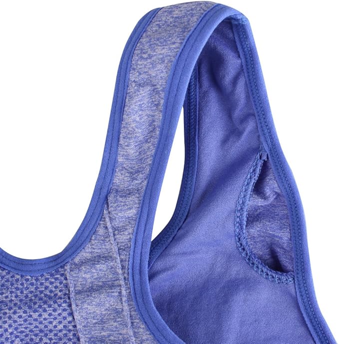 Women's Zipper Front Closure Sports Bra Racerback Yoga Bras