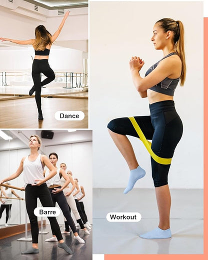 3/6 Pairs Grip Pilates Socks for Women, Non-slip Yoga Athletic Socks for Barre Ballet Barefoot Workout Hospital