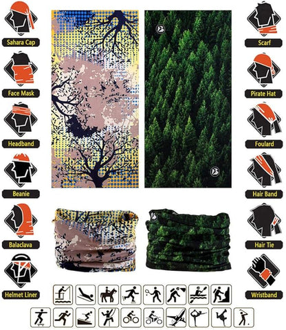 Headband Neck Gaiter Head Wrap Headwear Face Mask Magic Scarf Bandana for Men and Women