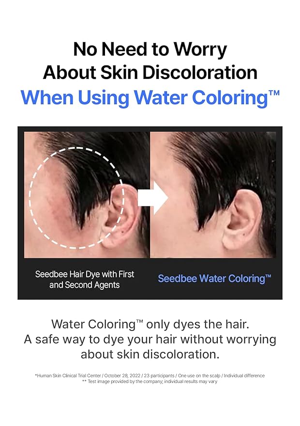 Korean Water Coloring for Gray Hair Coverage Dye, Medium Brown, 3 Packets, Quick & Natural Hair Tint, Vegan & Cruelty-Free Gray Cover, For All Hair Types, 30g (1.05 oz)