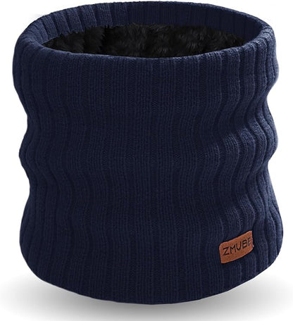 Neck Warmer Gaiter, Winter Fleece Lined Face Mask Scarf for Men Women, Thick Warm Cold Weather Running Ski Neck Cover