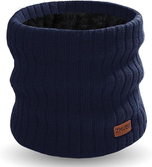 Neck Warmer Gaiter, Winter Fleece Lined Face Mask Scarf for Men Women, Thick Warm Cold Weather Running Ski Neck Cover