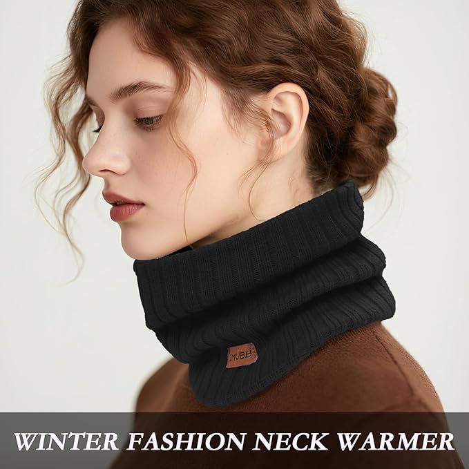 Neck Warmer Gaiter, Winter Fleece Lined Face Mask Scarf for Men Women, Thick Warm Cold Weather Running Ski Neck Cover