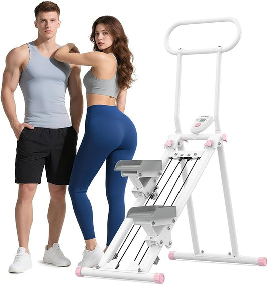Stair Stepper for Home Gym,Folding Vertical Climber Cardio Exercise Machine,Stair Climber for Full Body Workout with Adjustable Handlebar for Women & Men