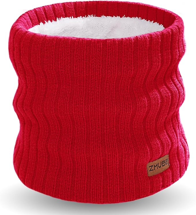 Neck Warmer Gaiter, Winter Fleece Lined Face Mask Scarf for Men Women, Thick Warm Cold Weather Running Ski Neck Cover