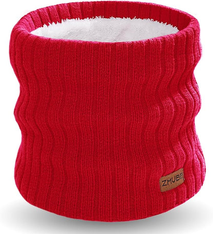 Neck Warmer Gaiter, Winter Fleece Lined Face Mask Scarf for Men Women, Thick Warm Cold Weather Running Ski Neck Cover