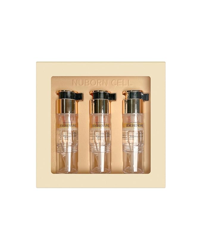 Nuborn Cell Idebenone Ampoule | Korean Ampoule with Niacinamide & Idebenone | Anti Aging Serum & Korean Collagen Serum for Face (11ml x 3ea)