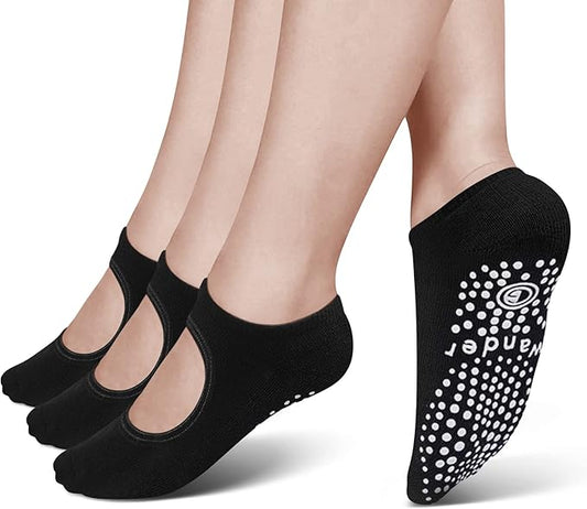 Yoga Socks Non Slip Skid Socks with Grips Pilates Ballet Barre Socks for Women