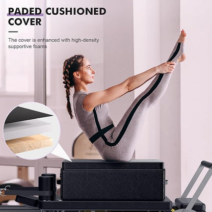 Pilates Reformer Machine,Foldable Home Pilates Reformer Equipment, Small Reformer for Women Use Studio Gym Yoga
