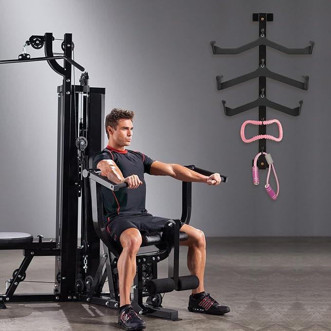 LAT Pulldown Attachments LAT Pull Down Bar Storage Rack for Mag Grip LAT Pulldown Machines Attachments Stand Cable Attachment Storage Rack for Home Gym and Gym Wall Storage