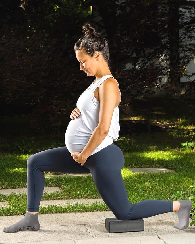 yeuG Grip Pilates Socks for Women Yoga Socks with Grips Open Top Non Slip Grippy Socks for Barre, Ballet, Barefoot Workout