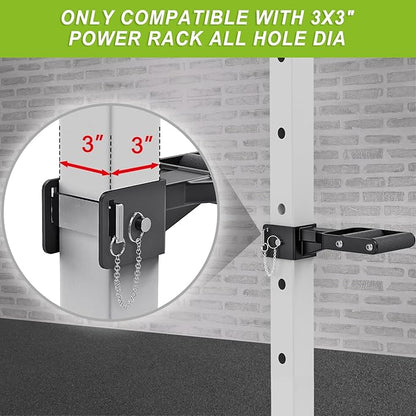 Kipika Y-Shaped Dip Bar for Power Cage with 5/8" or 1" Hole - Dip Bar Attachments for Home Gym - Heavy Duty Power Rack Attachments - Squat Rack Accessories for Strength Training