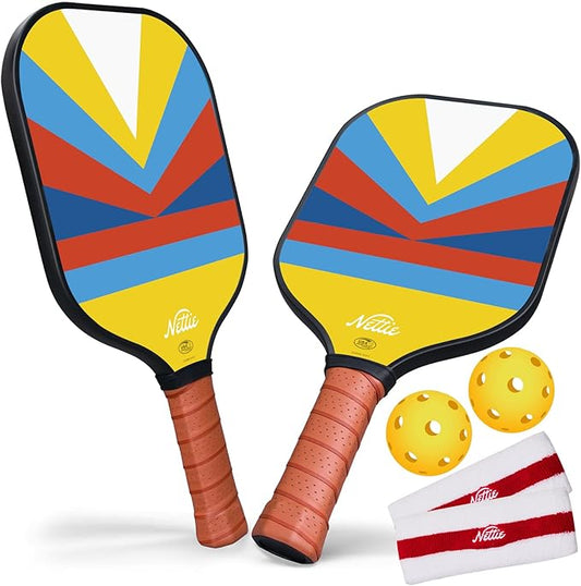 Pickleball Paddles, Carbon Fiber Pickleball Paddles Set of 1/2/4, USAPA Approved 13mm Polymer Core Pickleball Set for Intermediate, Stylish Pickleball Gifts
