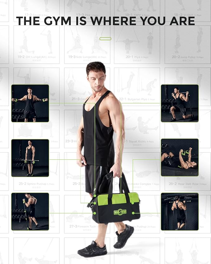 INNSTAR Resistance Bands Accessories Exercise Bands Attachment，Fitness Handles, Workout Bar for Home Gym Workout Full Body Workout