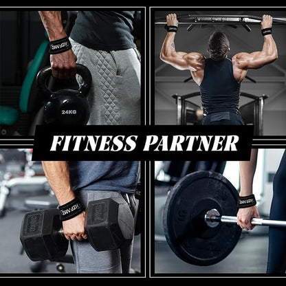 Lifting Straps, Lifting Wrist Straps for Weightlifting, Weightlifting Straps with Padded Neoprene, Gym Straps for Strength Training, Bodybuilding, Weight Lifting Straps for Men and Women