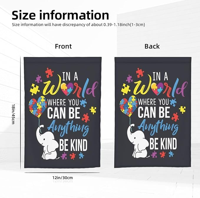Autism Awareness Garden Flag 12 X 18 Inch Home Indoor & Outdoor Vertical Double-Sided Flags Yard House Farmhouse Sign For Home Garden Decoration