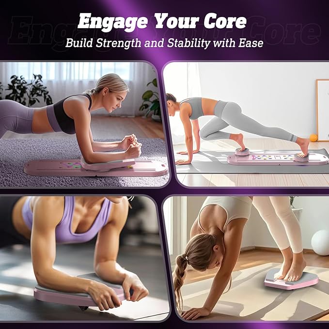 Pilates Board, Pilates Reformer, Home Pilates Equipment for Workout, 2025 Portable Pilates Reformer Board for Home Gym, Strength Training, Flexibility & Balance Improvement