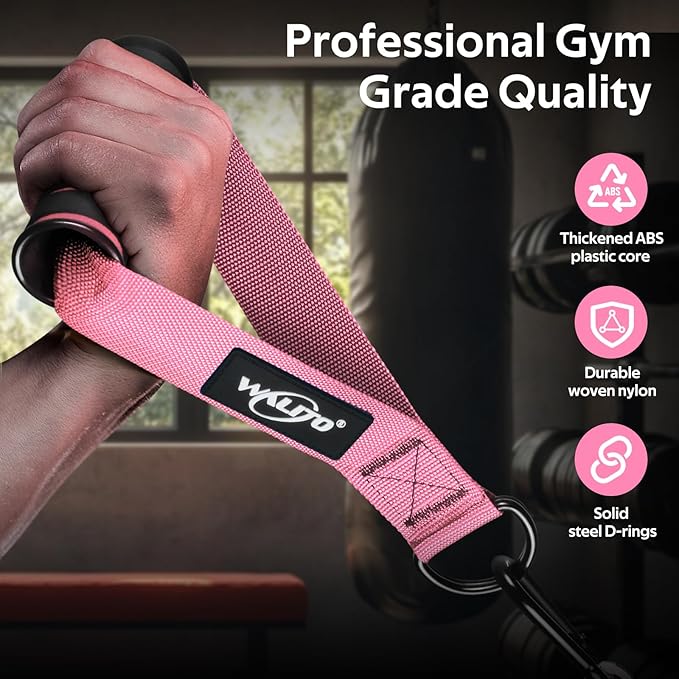 WALITO Exercise Handles, Replacement Cable Machine Attachments for Home Gym Equipment, Pulley System, Pilates, Resistance Bands, Strength Trainer, Heavy Duty Working Out Handles