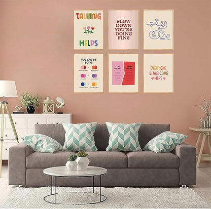 Mental Health Wall Art Therapy Office Psychology Wall Decor Self Care Quote Painting Picture Anxiety Relief Poster Calming Corner Prints Artwork for Office Home Studio Bedroom Living Room Home Decor (12*16)