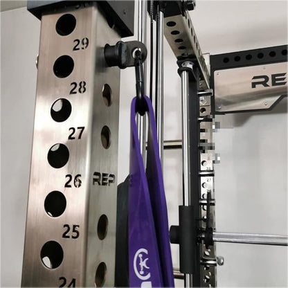 RSBFER Power Cage Squat Rack Accessories, Fits on 3" X 3" Tube Squat Rack with 1" Hole, Home Gym Fitness Equipment for Strength Training & Resistance Bands