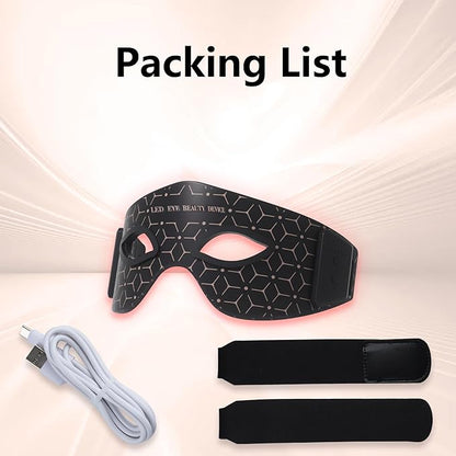 JVV Red Light Therapy for Eyes,Anti-Aging Wrinkle Reduction Dark Circle Remover, 5 Modes therapy mask, Adjustable Strap,Red & Infrared Daily Skin Rejuvenation Christmas Gifts