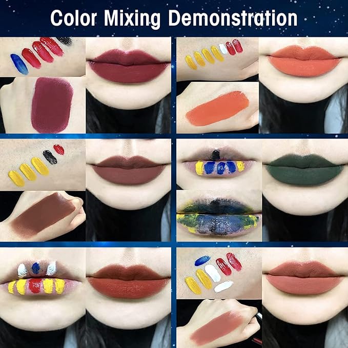 Lipstick Palette Nude Red Peach Pink Shades 25 Color, DE'LANCI Professional Moisturizing Lip Gloss, Long Lasting Soft Smooth Lipstick Pallet Waterproof, Pigmented Halloween Face Paint Costume Makeup