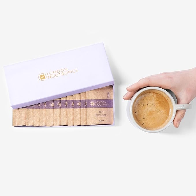 London Nootropics - Zen - Adaptogenic Mushroom Coffee with Ashwagandha & L-theanine - 12 Sachets