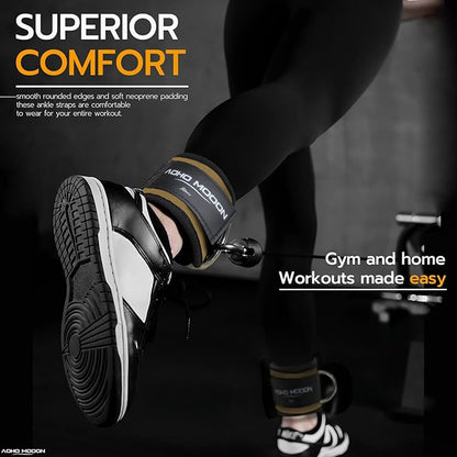 Comfortable Adjustable Ankle Straps for Cable Machines Women, Gym Workout Leg Strap, Glute Cuff, Ankle Cuffs for Glute Workouts, Foot Straps for Kickback, One Size Fit All