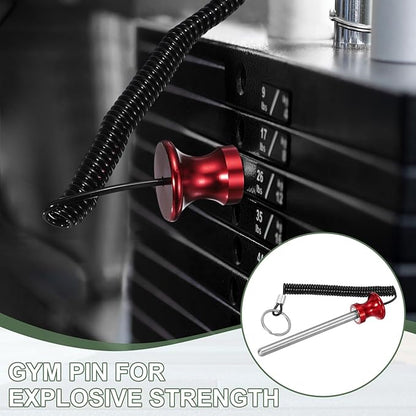 Weight Stack Pin, Weight Gym Pin Strength Training Equipment Replacement with Pull Rope for Home Gym Club