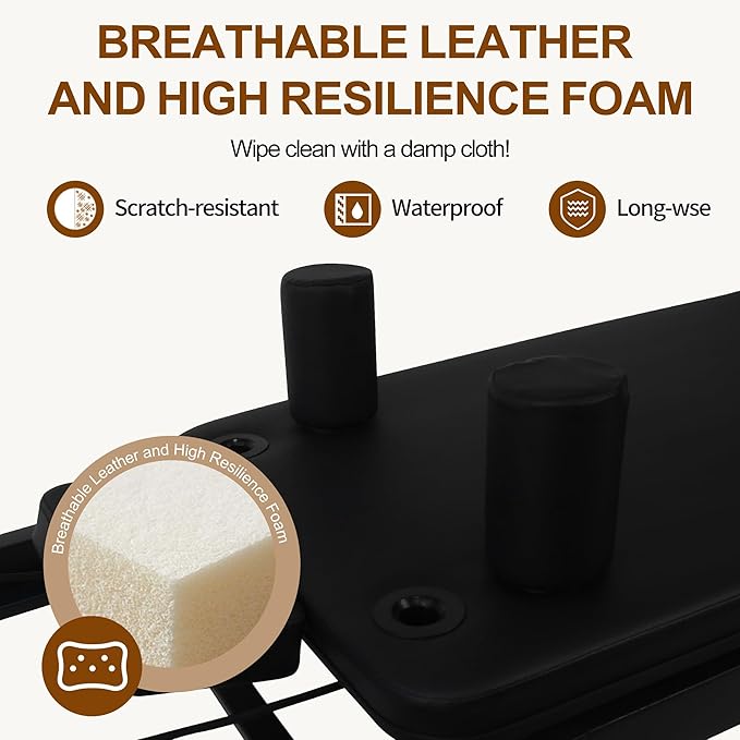 Pilates Reformer Ultra MAX-80101, Foldable Pilates Reformer Machine with a Extra Set of Drawstring, for Fome and Gym Workout- Cardio Fitness Rebounder - Springs and Jump Board Up to 400 LBS