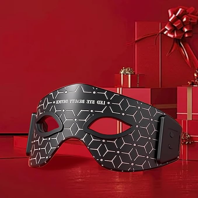 JVV Red Light Therapy for Eyes,Anti-Aging Wrinkle Reduction Dark Circle Remover, 5 Modes therapy mask, Adjustable Strap,Red & Infrared Daily Skin Rejuvenation Christmas Gifts